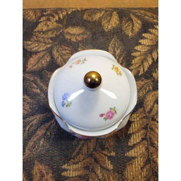 Vintage Jlmeanau German Floral Candy Dish - Picture 3 of 8